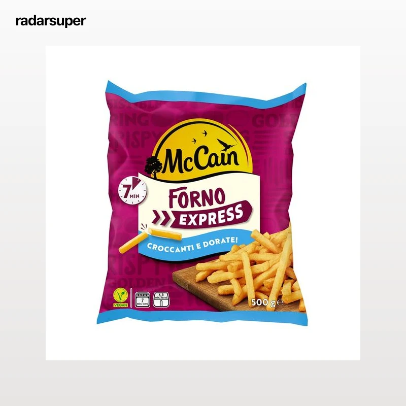 McCAIN Patatas prefritas y ultracongeladas, especiales para hacer sin aceite en el horno Forno express 500 g.
