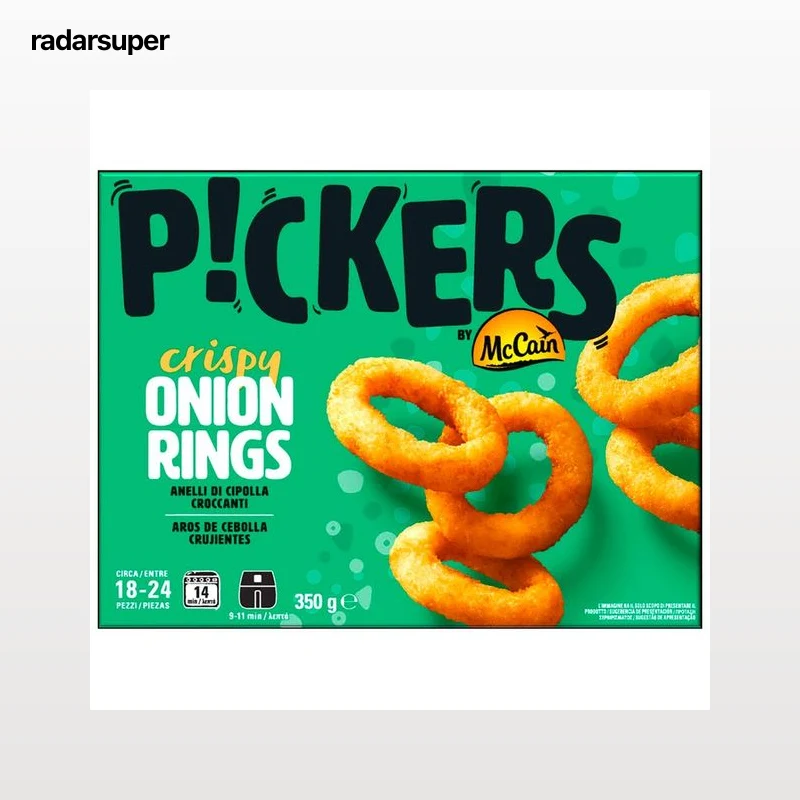 McCAIN Pickers Aros de cebolla congelados, con rebozado crujiente 350 g.