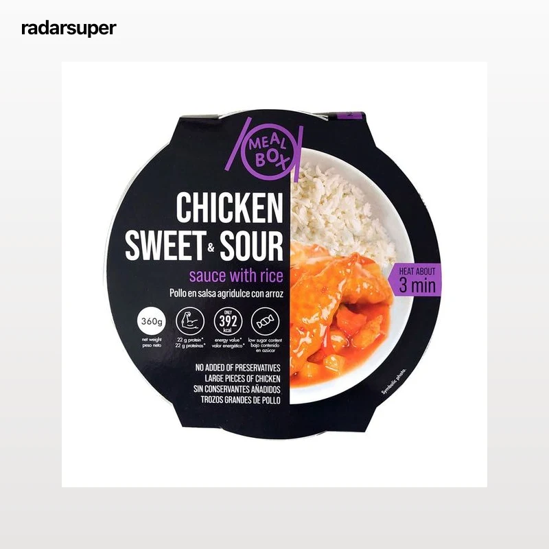 MEAL BOX Pollo en salsa agridulce con arroz, listo en 3 minutos 360 g.