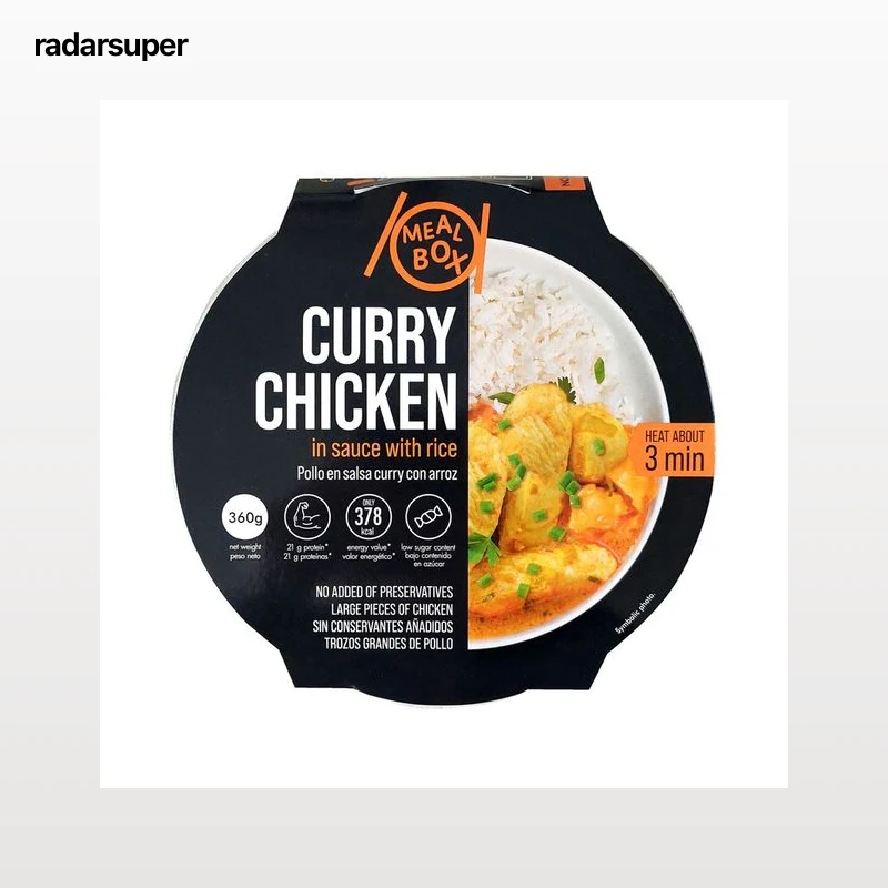 MEAL BOX Pollo en salsa de curry con arroz, listo en 3 minutos 360 g.