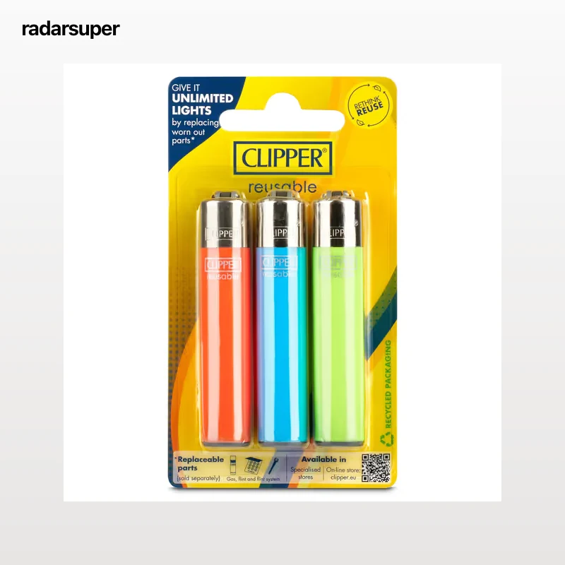 Mechero recargable Clipper 3 unidades