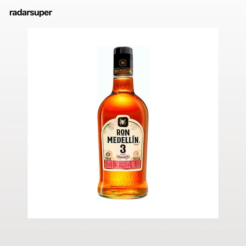 MEDELLÍN Ron dorado añejo (3 años) botella 70 cl.