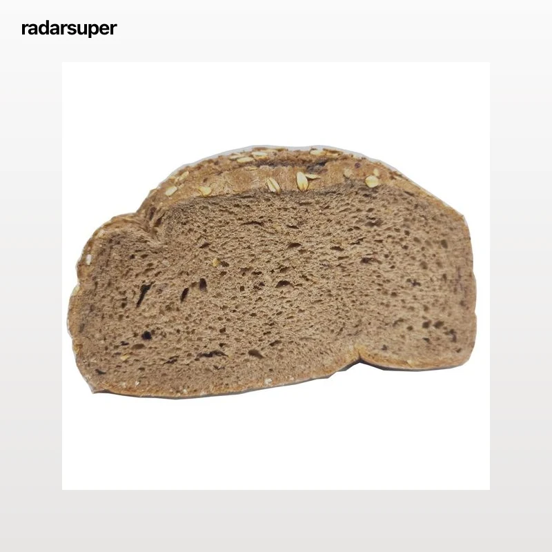 Media hogaza de pan con copos de avena.
