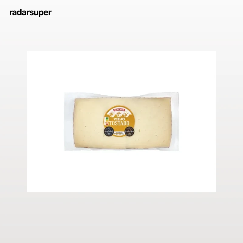 Media pieza queso viejo tostado