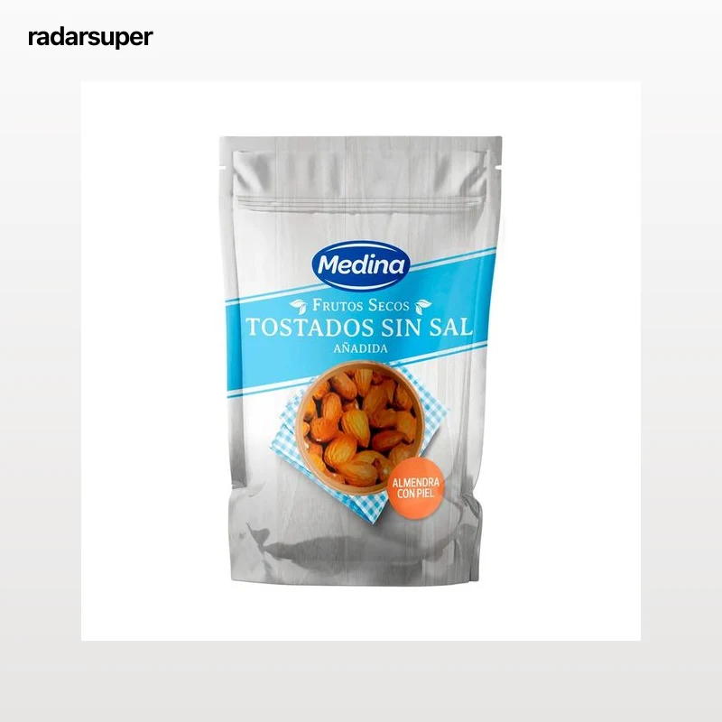 MEDINA Almendras tostadas con piel y sin sal MEDINA 125 g.