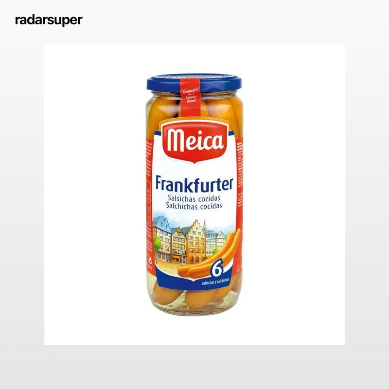 MEICA Salchichas cocidas Frankfurter 6 uds. frasco de 540 g.
