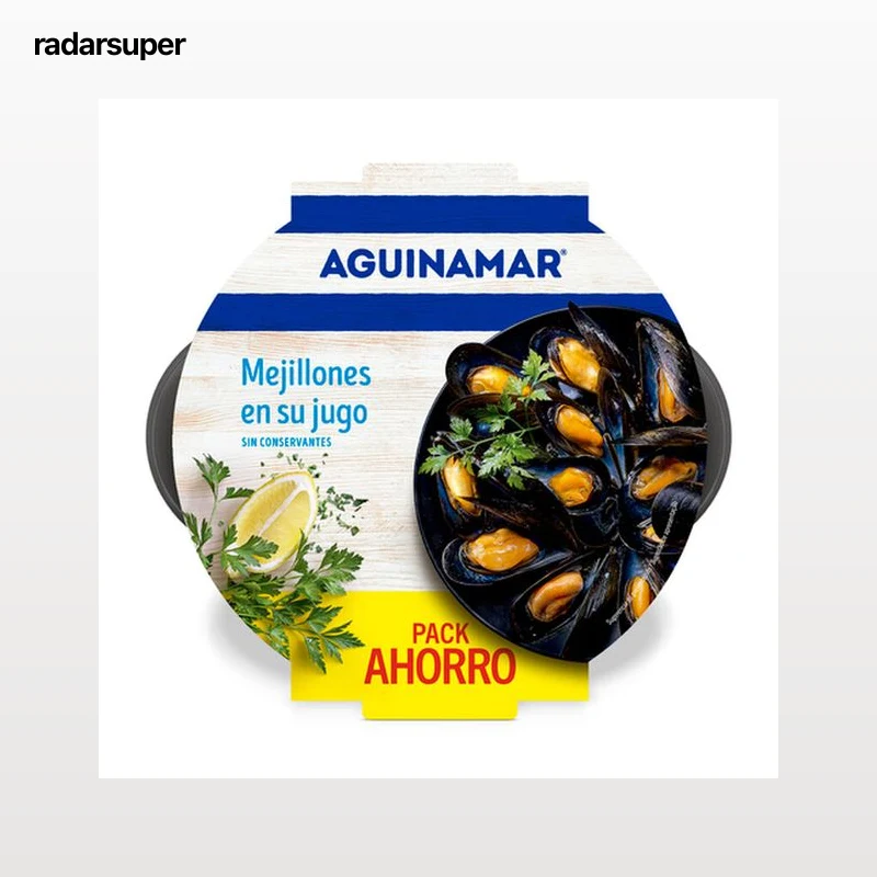 Mejillón cocido Aguinamar 900g en su jugo