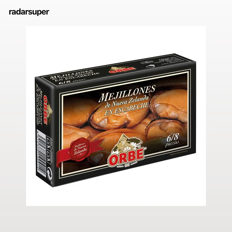 Mejillon en escabeche de Nueva Zelanda Orbe 69g 6/8