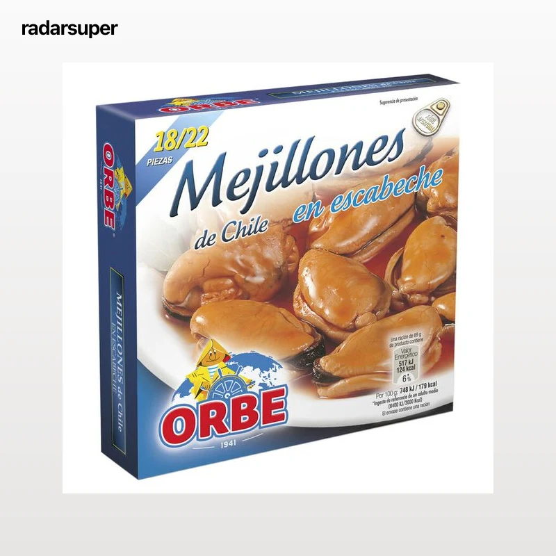 Mejillón en escabeche Orbe 69g 18/22