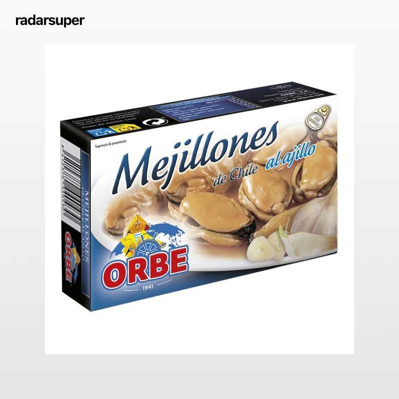 Mejillones de Chile al ajillo Orbe 69g