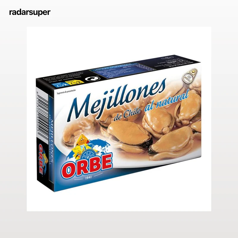 Mejillones de Chile al natural Orbe 69g