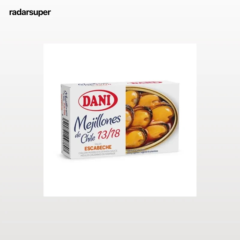 Mejillones chilenos en escabeche 13/18 Dani 69 g.