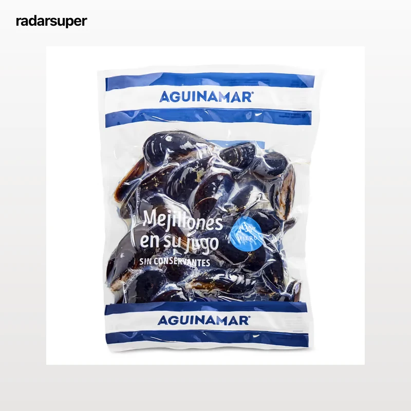 Mejillones cocidos en su jugo Aguinamar 1 Kg