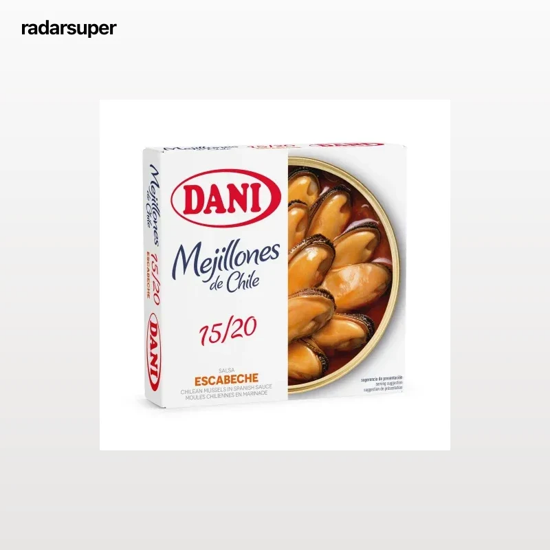 Mejillones de Chile en escabeche picante 15/20 Dani 69 g.