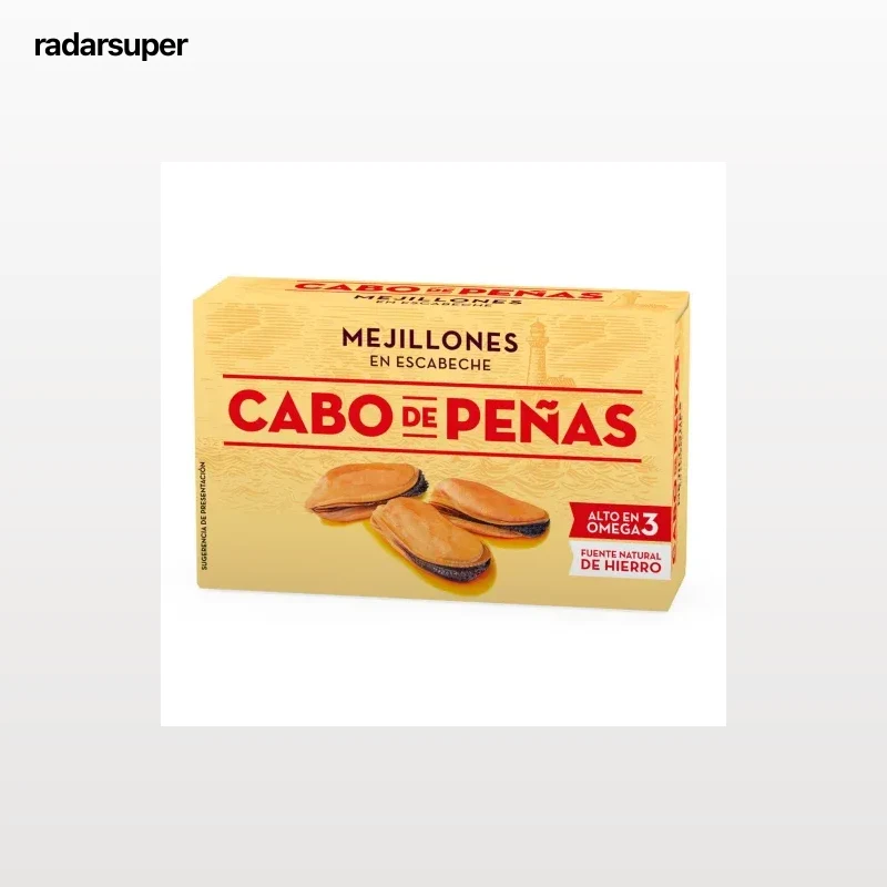 Mejillones en escabeche Cabo de Peñas sin gluten 69 g.