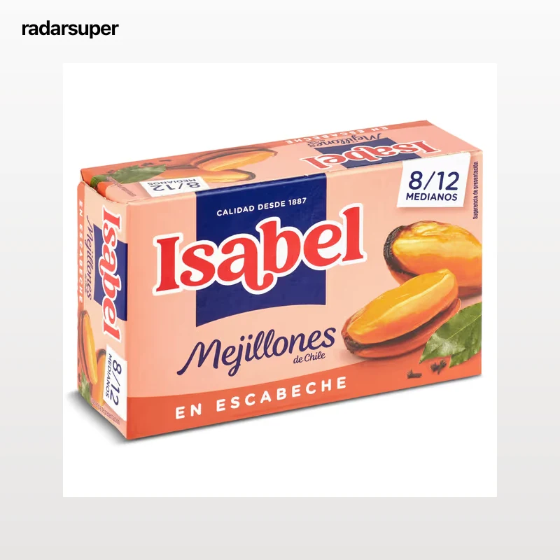 Mejillones en escabeche 8/12 piezas Isabel lata 69 g