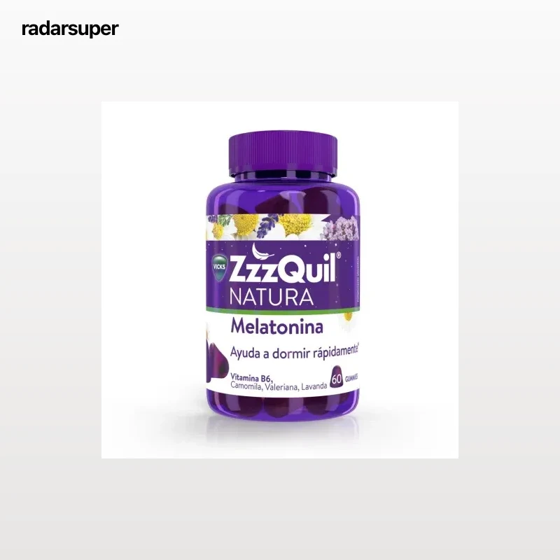 Melatonina en gominolas ZzzQuil Natura Vicks sin gluten sin lactosa 60 ud.