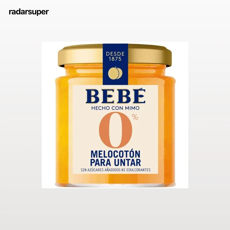 Melocotón para untar Bebé sin azúcar añadido 230 g.