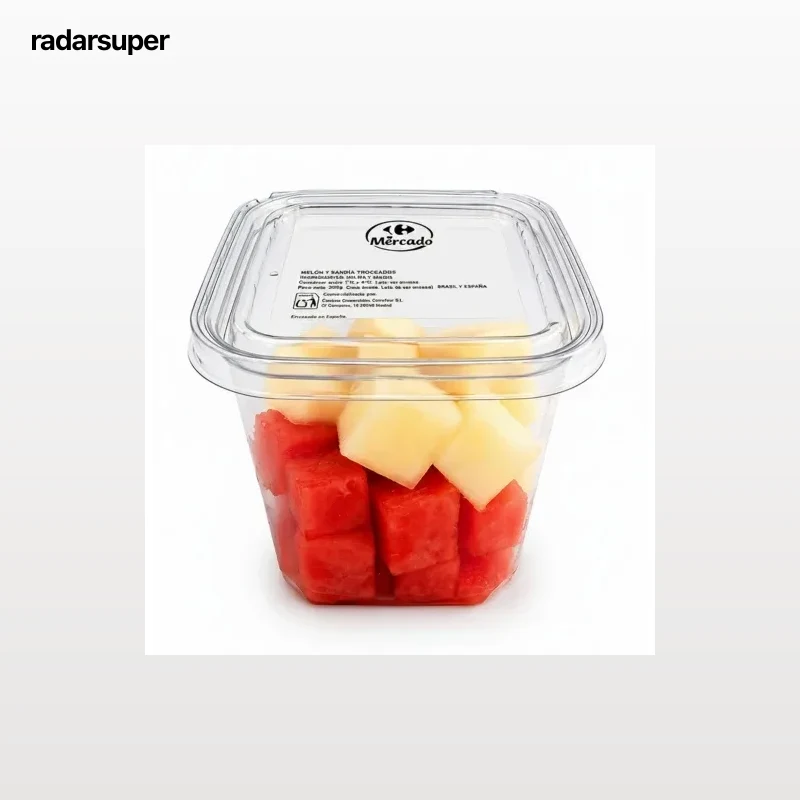 Melón y Sandía troceados El Mercado tarrina de 400 g