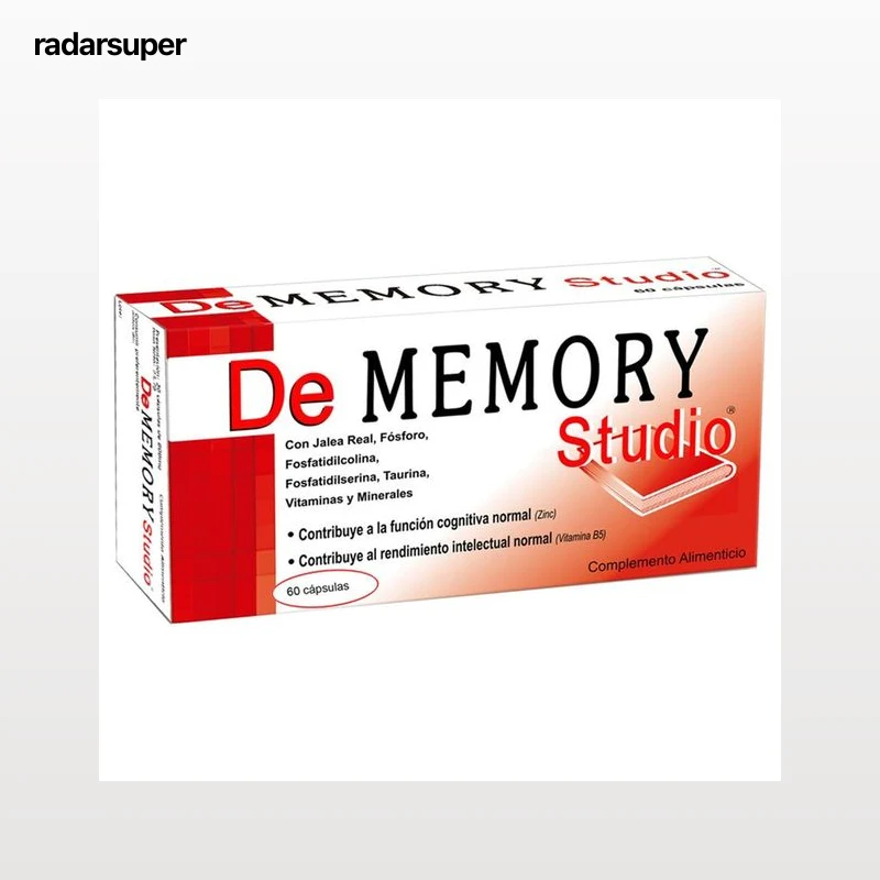 DE MEMORY Complemento alimenticio que ayuda al normal rendimiento intelectual DE MEMORY Studio 60 cápsulas.