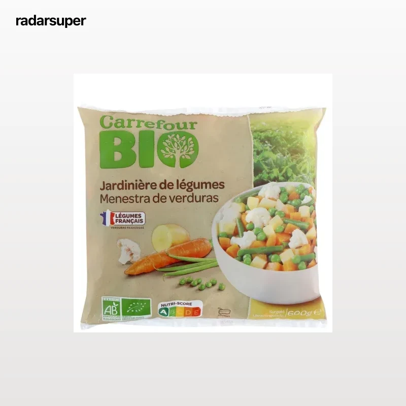 Menestra de verduras ecológicas Carrefour Bio 600 g.