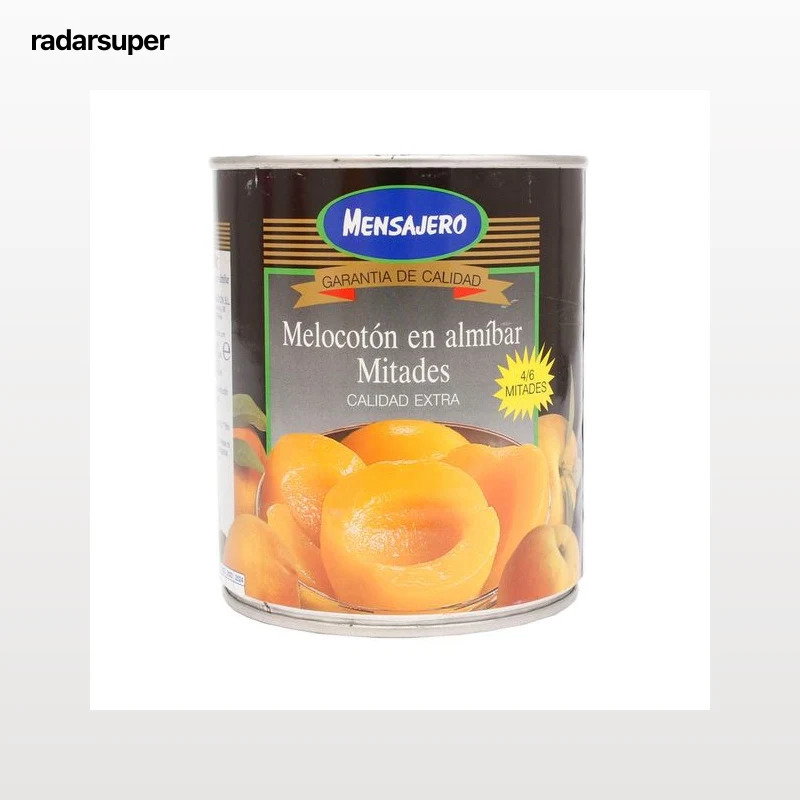 MENSAJERO Melocotón en almíbar 4/6 mitades 480 gr.