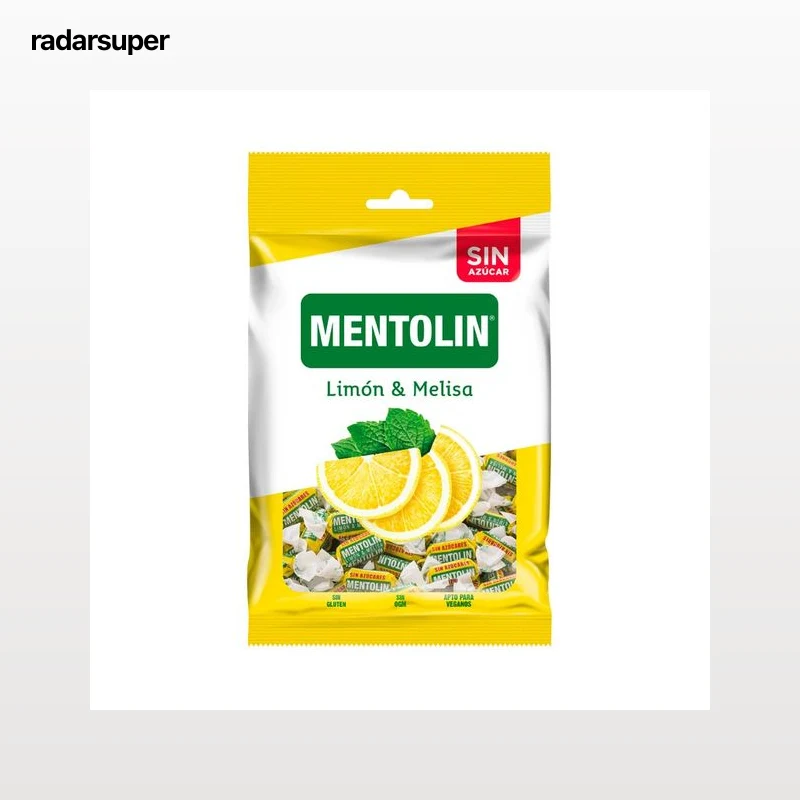 MENTOLÍN Caramelos limón & melisa sin azúcar 115 g.