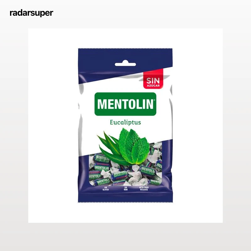 MENTOLÍN Caramelos con sabor a eucalipto sin azúcar con edulcorantes 115 g.