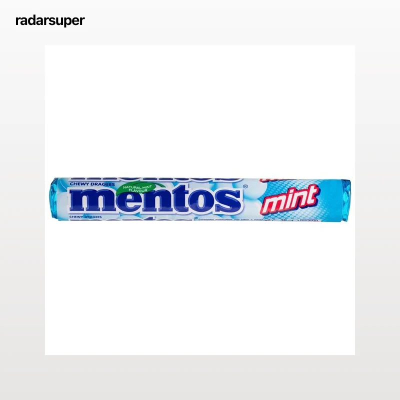 MENTOS Roll de caramelos masticables de menta con ingredientes naturales 38 g.