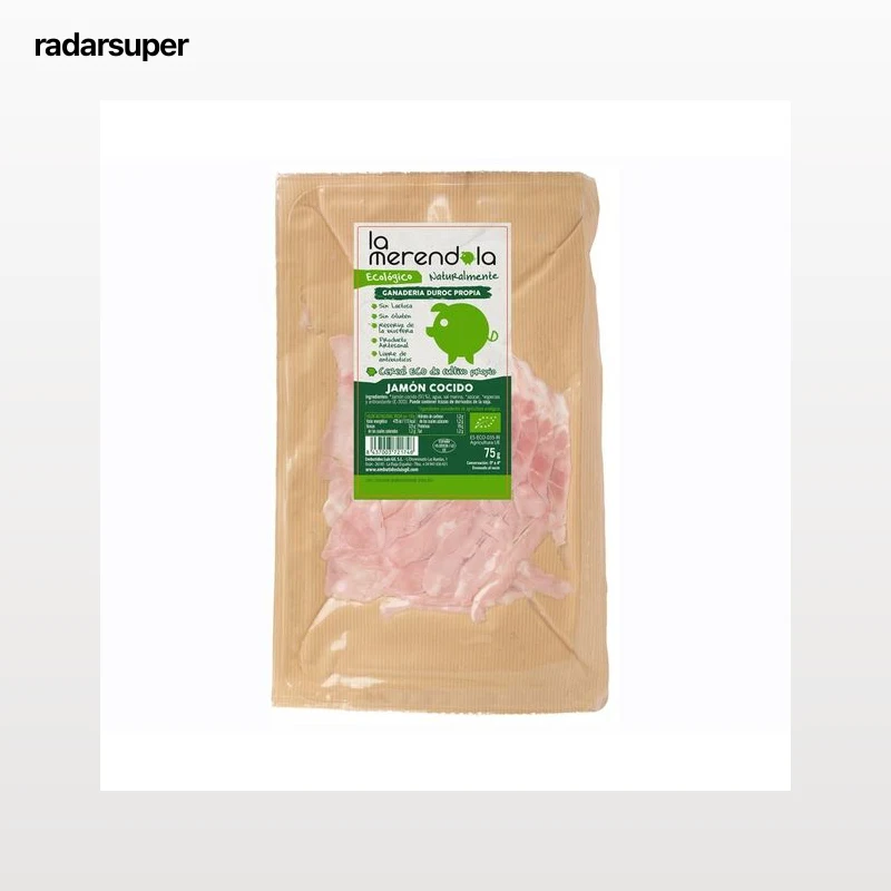 LA MERENDOLA Jamón braseado ecológico en lonchas 75 g.