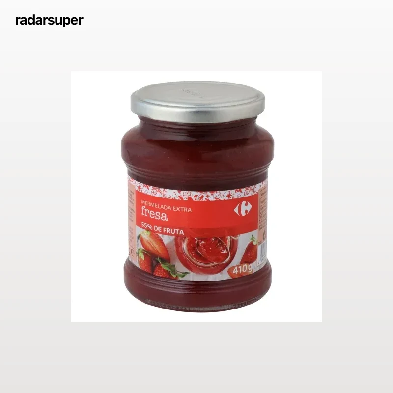 Mermelada de fresa categoría extra Carrefour 410 g.