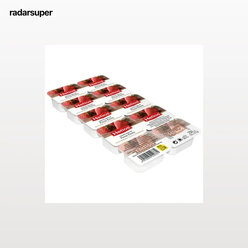 Mermelada de fresa Helios pack de 10 unidades de 25 g.