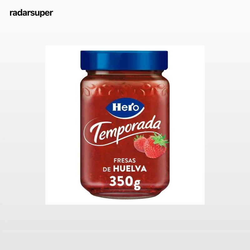 Mermelada de fresa Temporada Hero sin gluten 350 g.