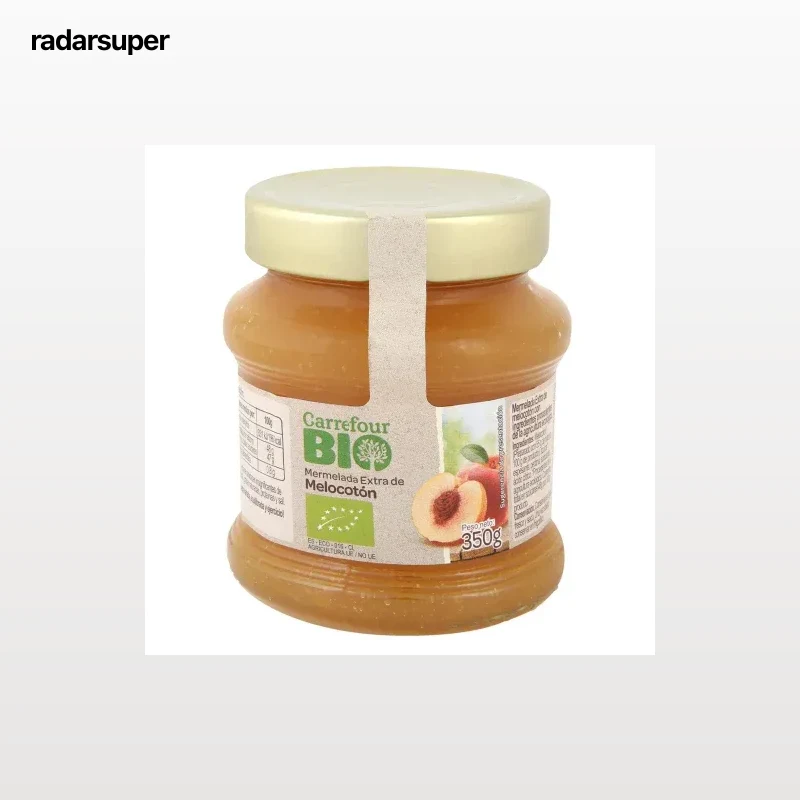 Mermelada de melocotón ecológica Carrefour Bio 350 g.