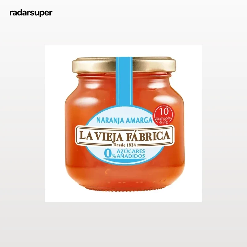 Mermelada de naranja amarga La Vieja Fábrica sin azúcar añadido 255 g.