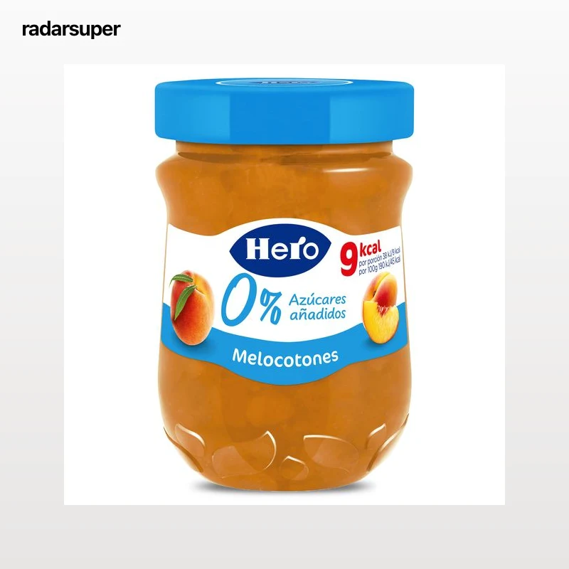 Mermelada de melocotón 0% azúcares añadidos Hero 280 g