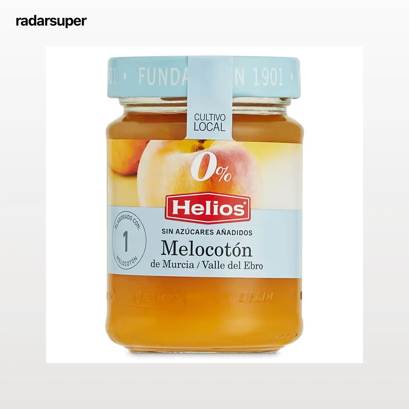 Mermelada de melocotón extra sin azúcares añadidos Helios 280 g