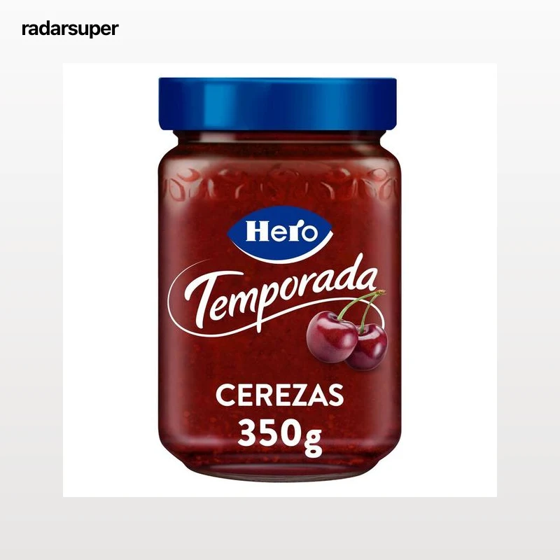 Mermelada de temporada con cerezas seleccionadas en la última campaña Hero 350g