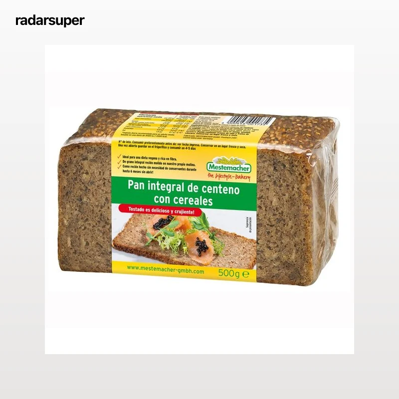 MESTEMACHER Pan integral de centeno con cereales 500 g.