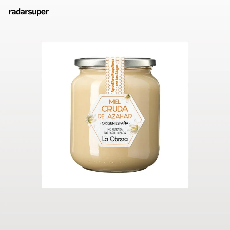 Miel de azahar cruda La Obrera 950 g.