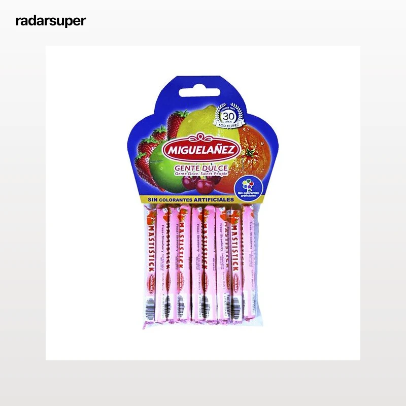 MIGUELAÑEZ Caramelos blandos mastistick sabor a fresa bolsa 90 g.