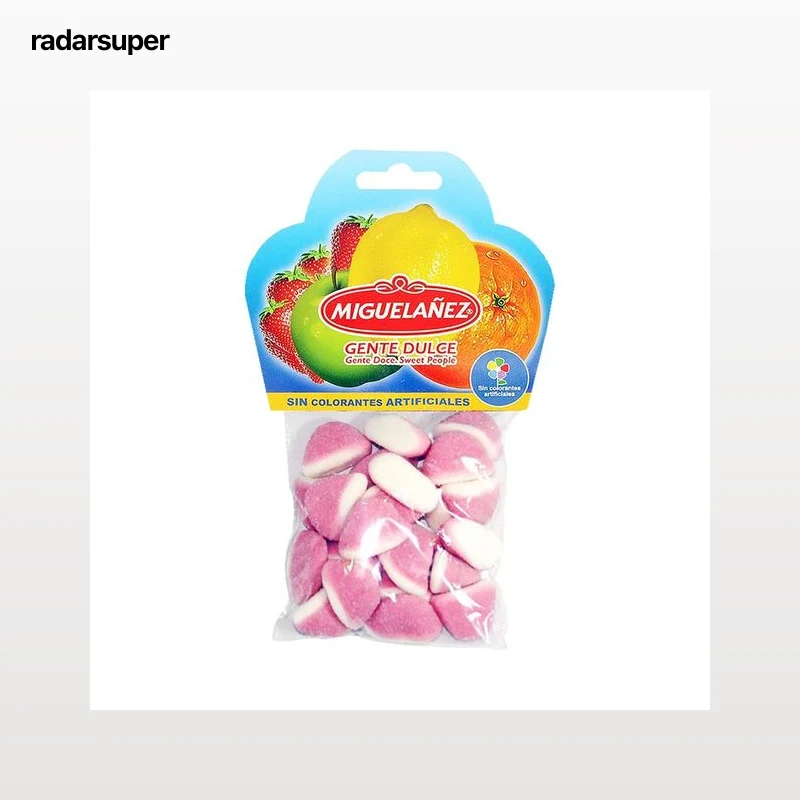 MIGUELAÑEZ Gominolas blandas besos sabor a fresa bolsa 150 g.
