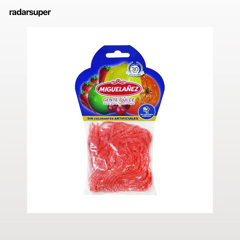 MIGUELAÑEZ Gominolas blandas de fideos rojos bolsa 150 g.