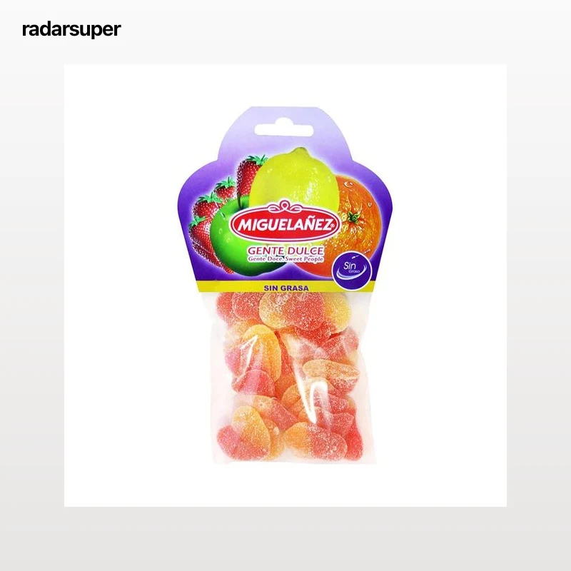 MIGUELAÑEZ Gominolas blandas sabor a melocotón bolsa 150 g.