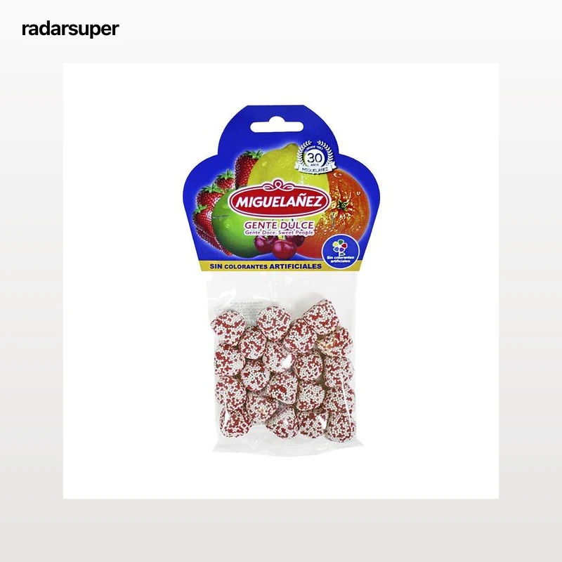 MIGUELAÑEZ Gominolas blandas sabor a mora roja y blanca bolsa 150 g.