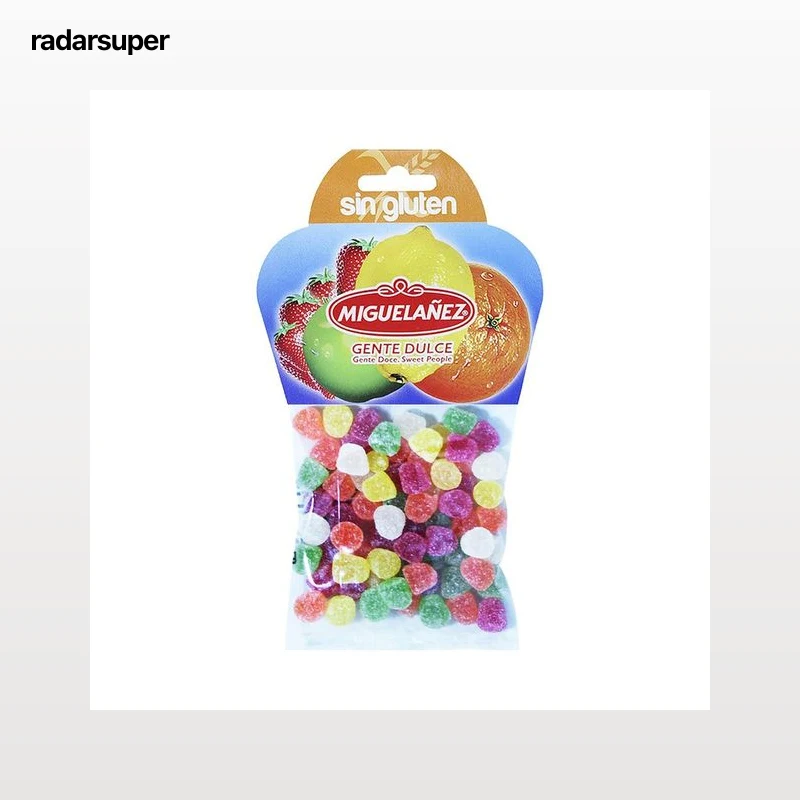 MIGUELAÑEZ Gominolas blandos en forma de lagrimas frutales sin gluten bolsa 150 g.