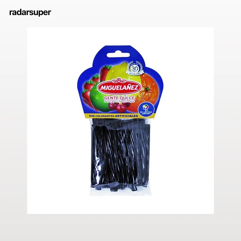 MIGUELAÑEZ Gominolas regaliz torcida negra bolsa 150 g.