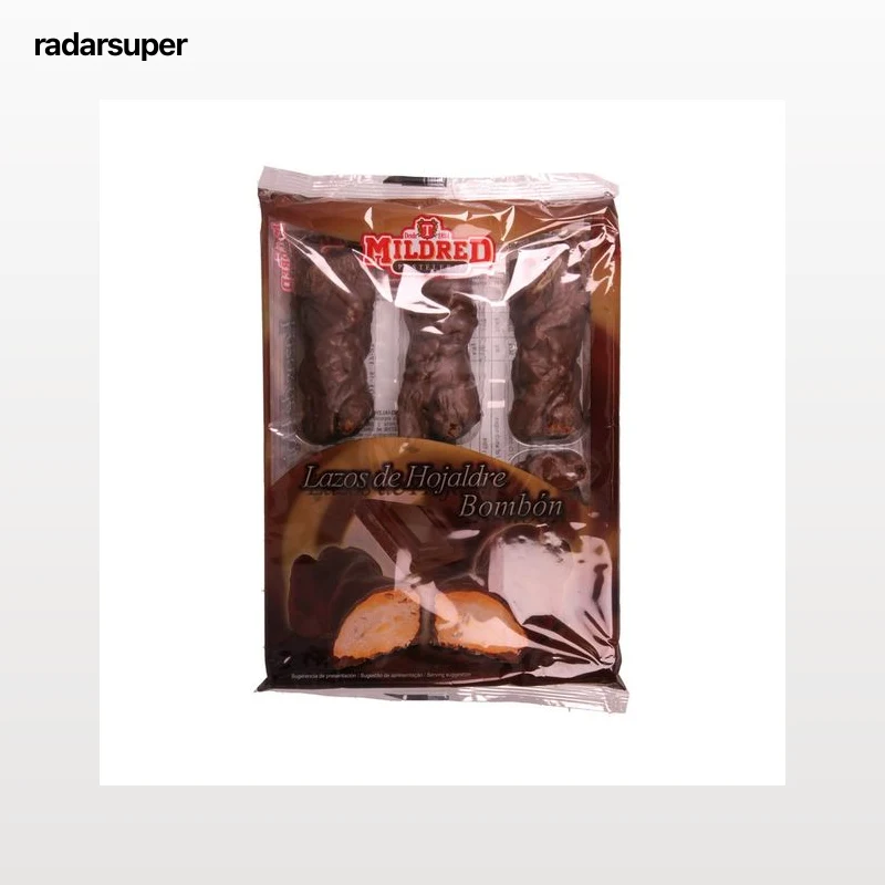 MILDRED Lazos de hojaldre con chocolate 6 uds. 240 gr,