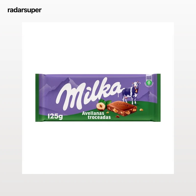 MILKA Chocolate de leche con avellanas 125 g.