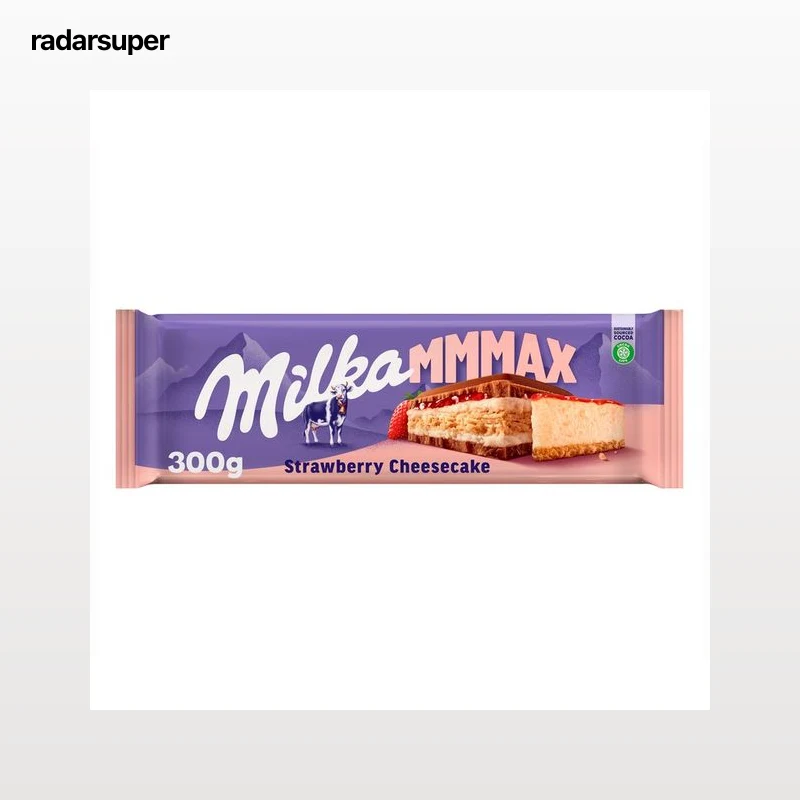 MILKA Chocolate con leche y fresa cheesecake 300 g.